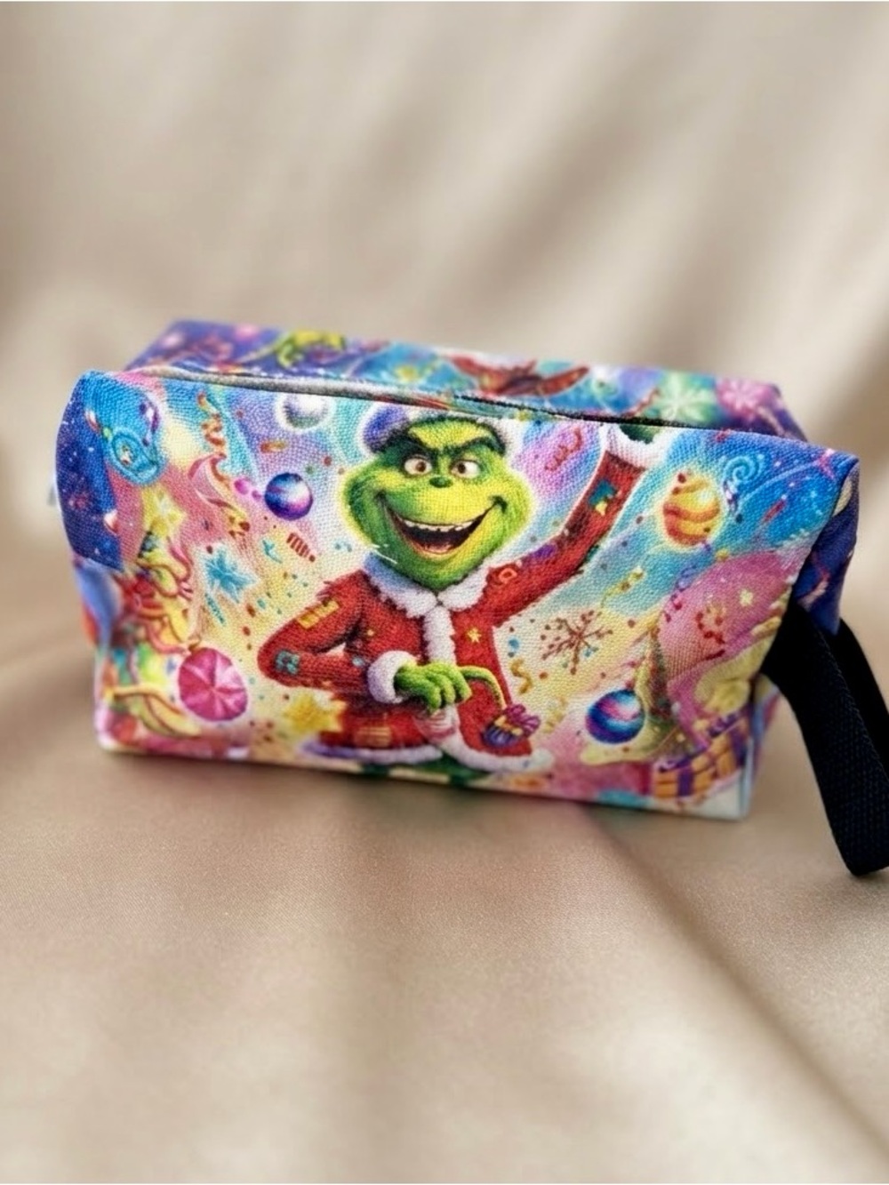 Holiday Grinch Kids' Carry Pouch - Colorful 8”Lx5”Hx3”W